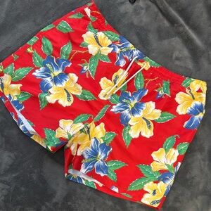 Polo Ralph Lauren Men’s Red Floral Swim Trunks